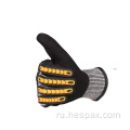 Hespax Sandy Nitrile Diped Anti -Impact Mechanic Gloves